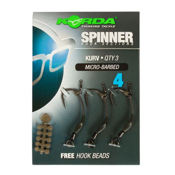 Korda Háčky Spinner Hook Sections Kurv Barbless