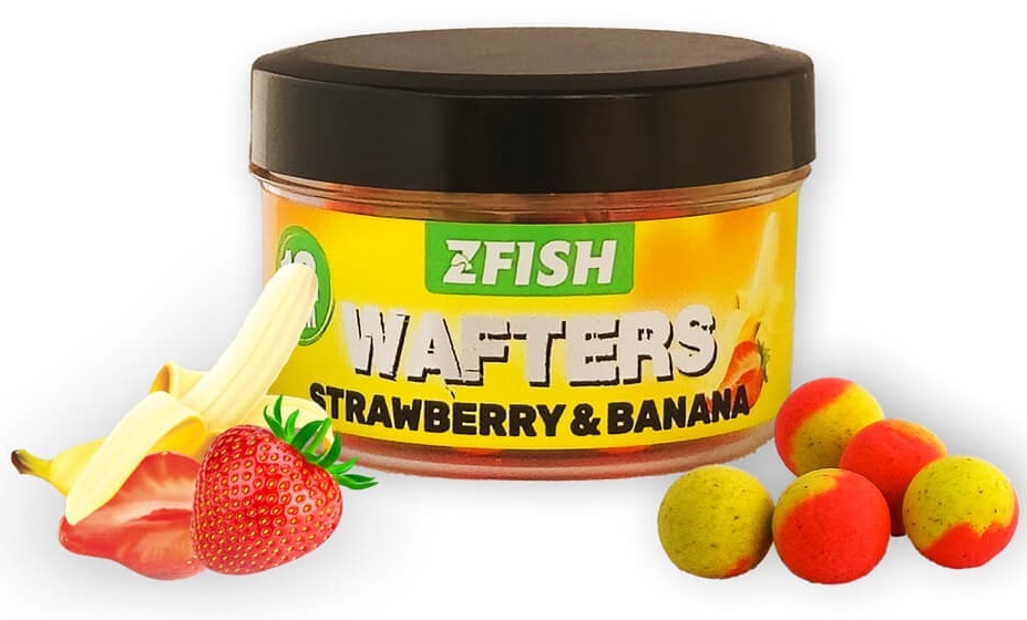 Levně Zfish vyvážené boilies balanced wafters 20 g 12 mm - strawberry-banana