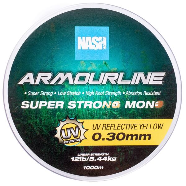 Nash Vlasec Armourline Super Strong Mono UV Yellow 1000 m