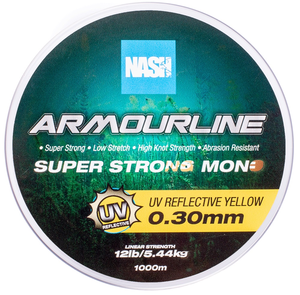 Nash vlasec armourline super strong mono uv yellow 1000 m - 0,30 mm 5,44 kg