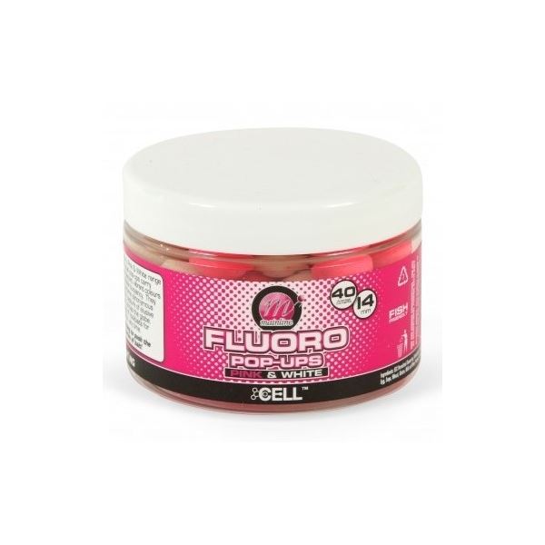 Mainline Plovoucí Boilie Bright Pink and White Pop-ups Cell 14 mm 150 ml