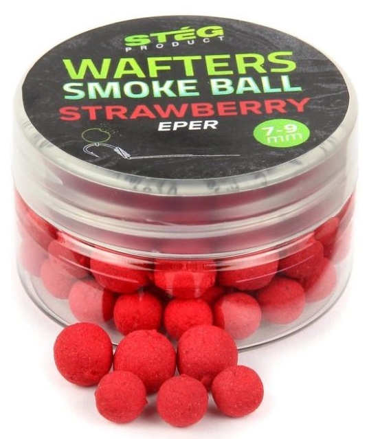Levně Stég wafters smoke ball 15 g 7-9 mm - strawberry
