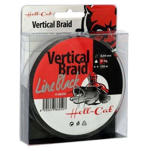 Hell-Cat Splétaná Šňůra Braid Line Vertical Black 150 m