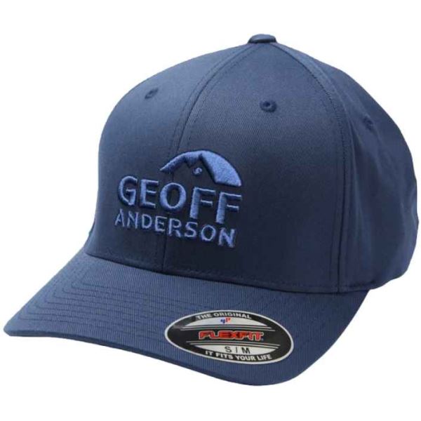Geoff Anderson Kšiltovka Flexfit NU Modrá 3D Bílé Logo