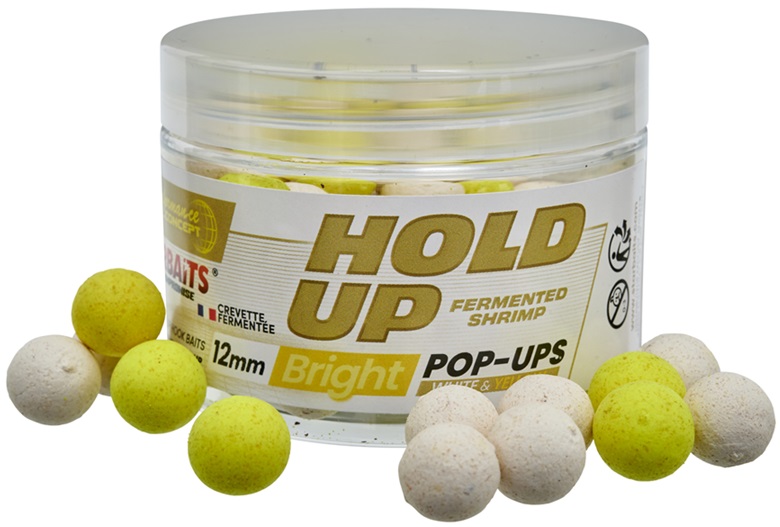 Starbaits plovoucí boilie bright hold up fermented shrimp 50 g - 14 mm