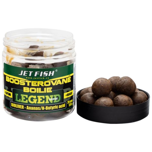 Jet Fish Boosterované Boilie Legend Range 250 ml 24 mm - Bioliver-Ananas/N-butyric