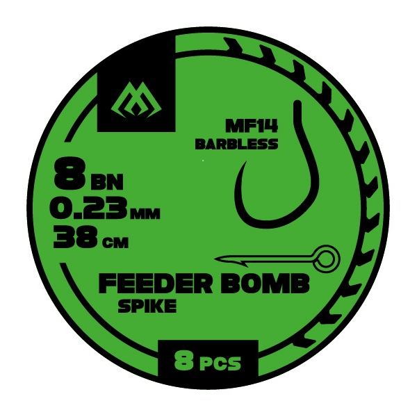 Mikado Návazec MF14 Feeder Bomb S Trnem 8 ks 38 cm