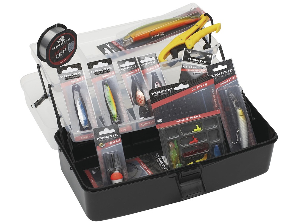 Levně Kinetic set nástrah a příslušenství tackle box big kit freshwater