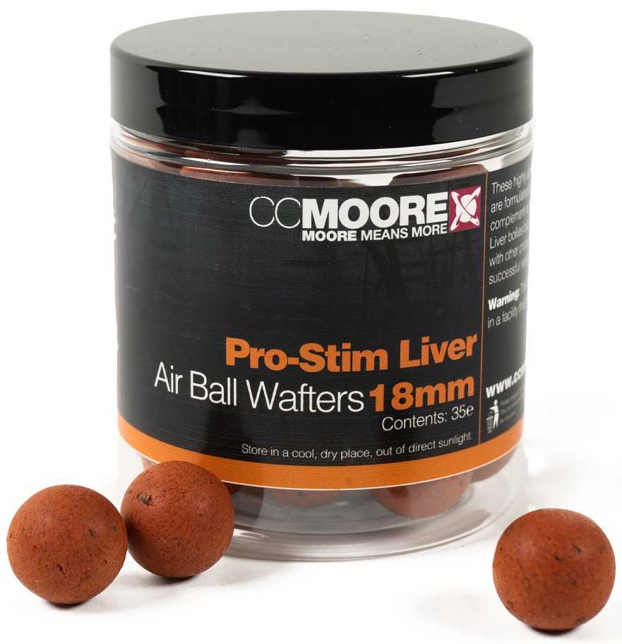 Levně Cc moore vyvážené boilie pro-stim liver air ball wafters - 24 mm 15 ks