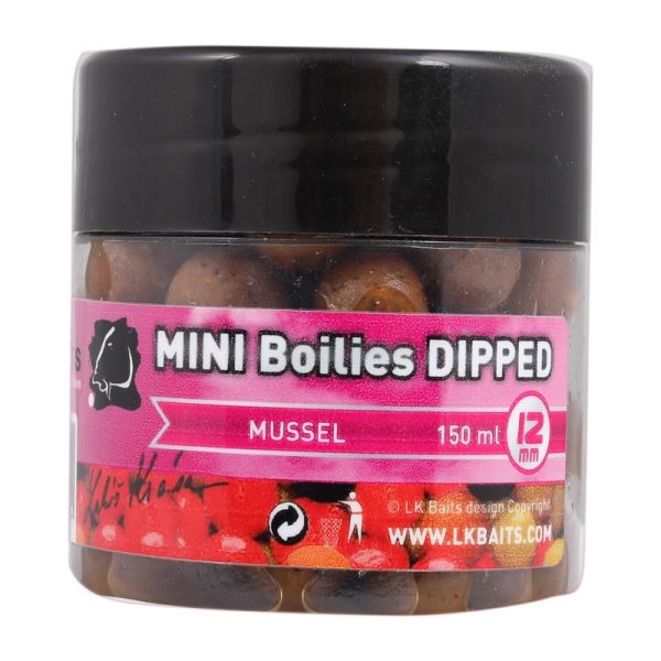 LK Baits Mini Boilies In Dip Mussel 12 mm 150 ml