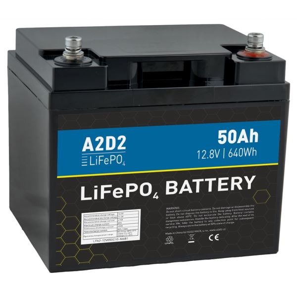 A2D2 Baterie LiFePo4 12,8V 50Ah M6