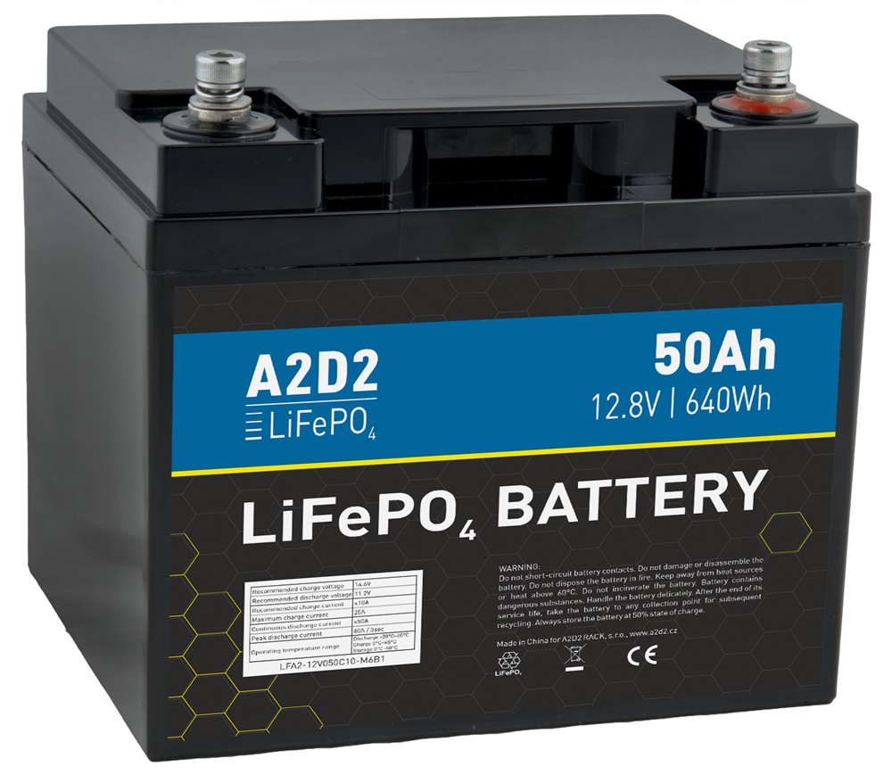Levně A2d2 baterie lifepo4 12,8v 50ah m6 rept cells