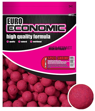 Levně Lk baits boilie euro economic spice shrimp-1 kg 24 mm