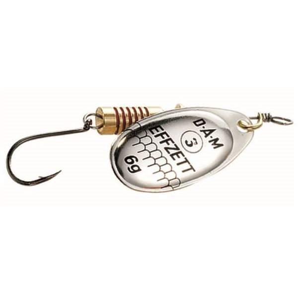 Dam Třpytka Effzett Spinner With Single Hooks Sinking Silver