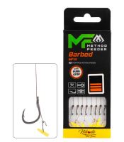 Mikado Návazec Feederový MF14 Braided Push Stop Barbed 8 ks 10 cm - 0,18 mm Vel. 4