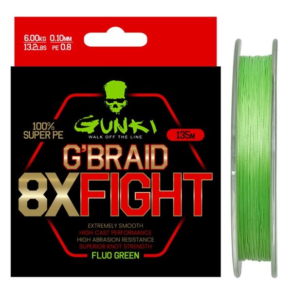 Gunki Splétaná Šňůra G Braid 8X Fighting Pe2 135 m