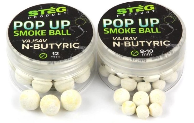 Stég plovoucí boilie pop up smoke ball 10 g 12 mm - n-butyric
