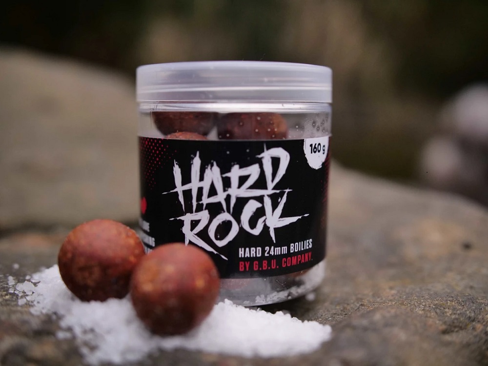 G.b.u. tvrzené boilies v mořské soli hard rock 160 g 24 mm - squid 77