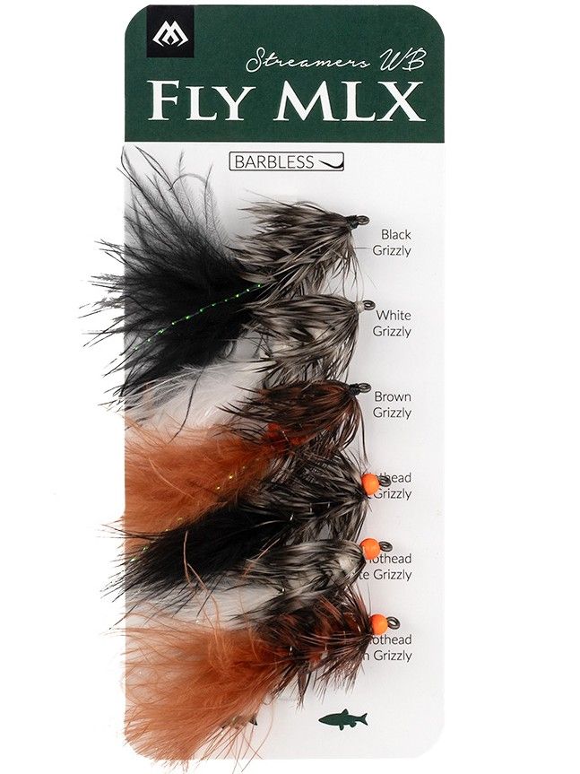 Levně Mikado sada umělých mušek stremers woolly bugger barbless 6 ks