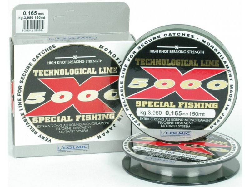 Levně Colmic vlasec x5000 special fishing 150 m čirá-průměr 0,25 mm / nosnost 9 kg