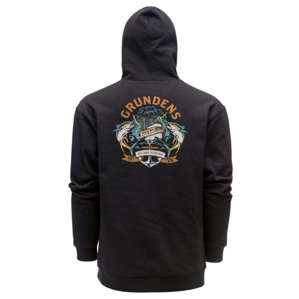 Grundéns Mikina Displacement DWR Hoodie Tuna Tattoo Black