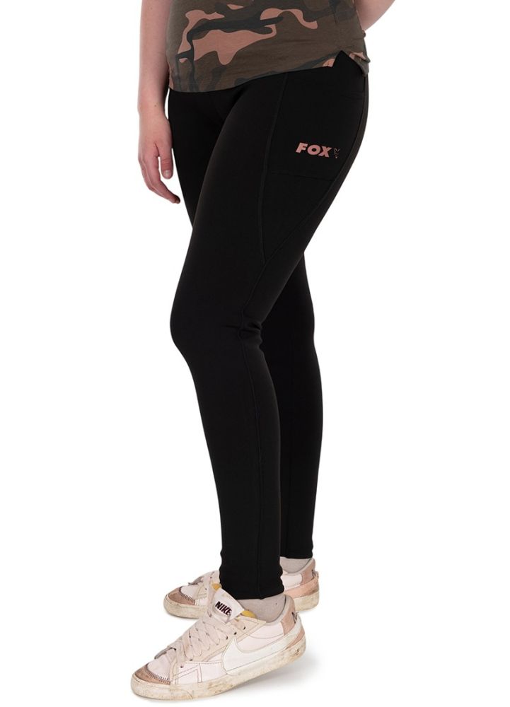 Fox legíny wc black lined leggings - l