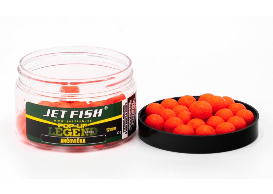 Levně Jet fish plovoucí boilie legend range ančovička - 40 g 12 mm