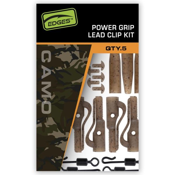 Fox Závěsky Edges Camo Power Grip Lead Clip Kit 5 ks