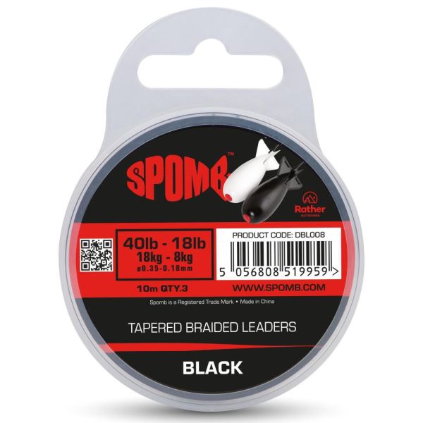 Spomb Splétaná Šňůra Tapered Braided Leaders 0,18-0,35 mm 3x10 m