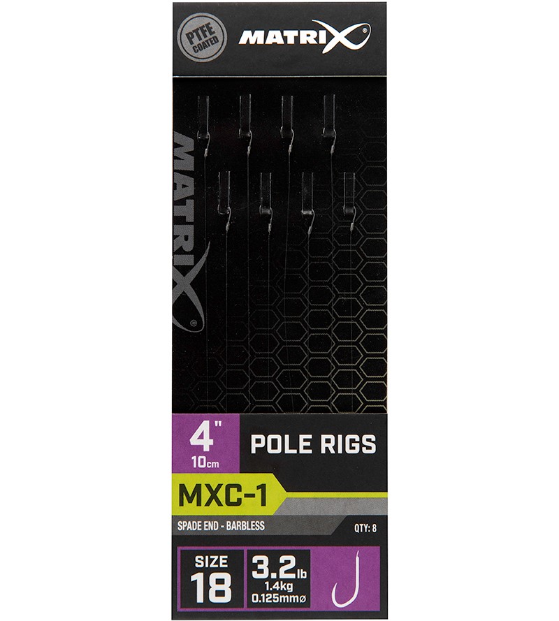 Matrix návazec mxc-1 pole rig barbless 10 cm - size 18 0,125 mm
