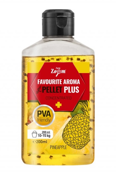 Levně Carp zoom booster favourite aroma liquid pellet plus 200 ml - ananas