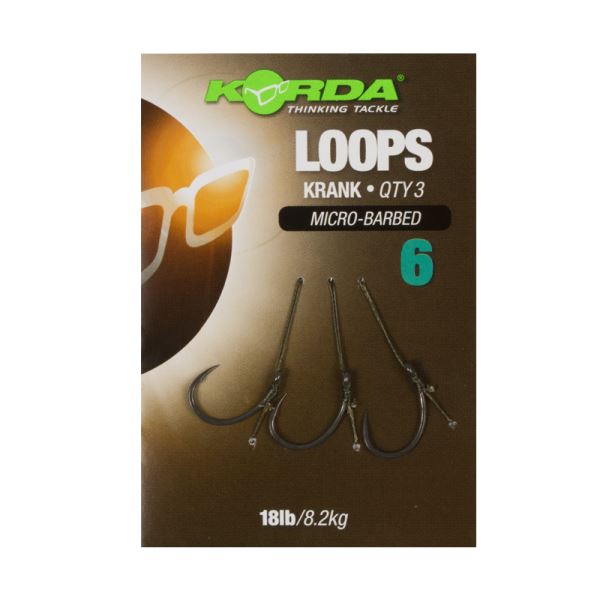 Korda Hotové Návazce Loop Rigs Krank Barbless 8,2 kg