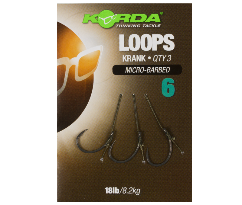 Korda hotové návazce loop rigs krank barbless 8,2 kg-háček 4