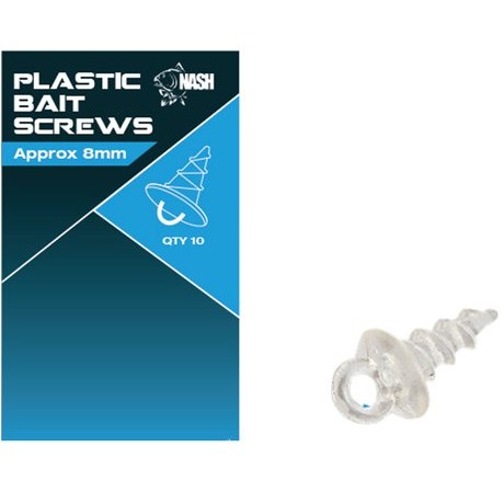 Levně Nash držák nástrahy plastic bait screw 10 ks - 8 mm