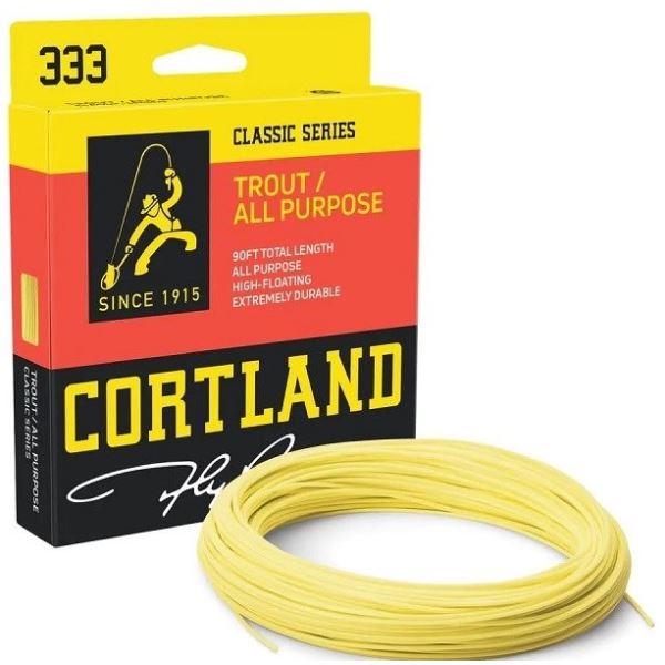 Cortland Muškařská Šňůra 333 Classic Trout ALL Purpose Freshwater Yellow 90 ft