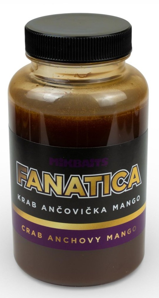 Levně Mikbaits booster fanatica krab ančovička mango 250 ml