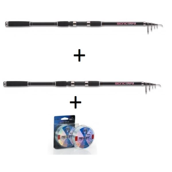Saenger Prut Bionic Fibre II Tele 80 3,3 m 40-80 g + druhý zdarma + vlasce zdarma