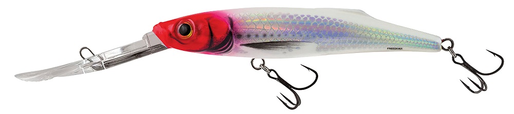 Levně Salmo wobler freediver super deep runner holographic red head 7 cm 8 g