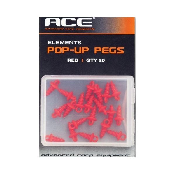 ACE Zavrtávací Držák Nástrahy Pop-up Pegs Červené 20 ks