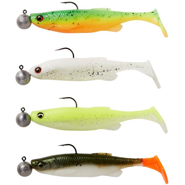 Savage Gear Gumová Nástraha Fat Minnow T Tail RTF Darkwater Mix 4 ks