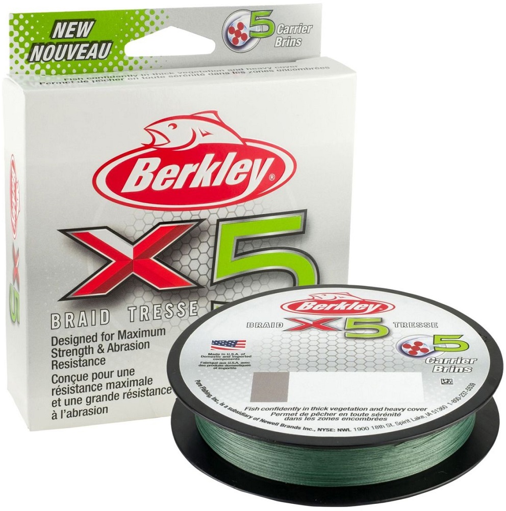 Levně Berkley splétaná šňůra x5 low vis green 150 m-průměr 0,12 mm / nosnost 12,1 kg