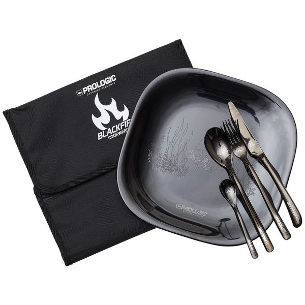 Prologic Talíř S Příborem Blackfire Dinning Set