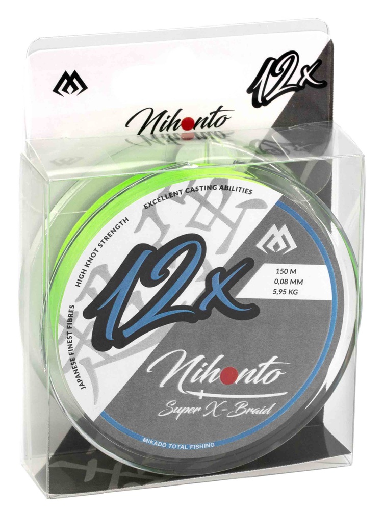 Levně Mikado splétaná šňůra nihonto super x-braid fluo 150 m - 0,10 mm 8,25 kg