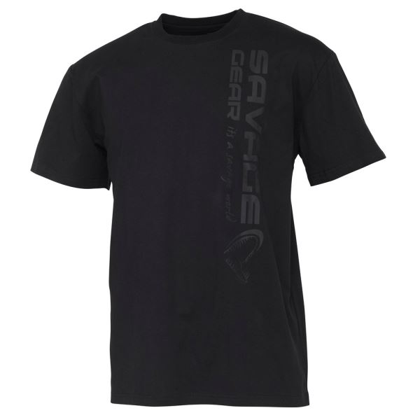 Savage Gear Tričko Vertical Logo Tee Black