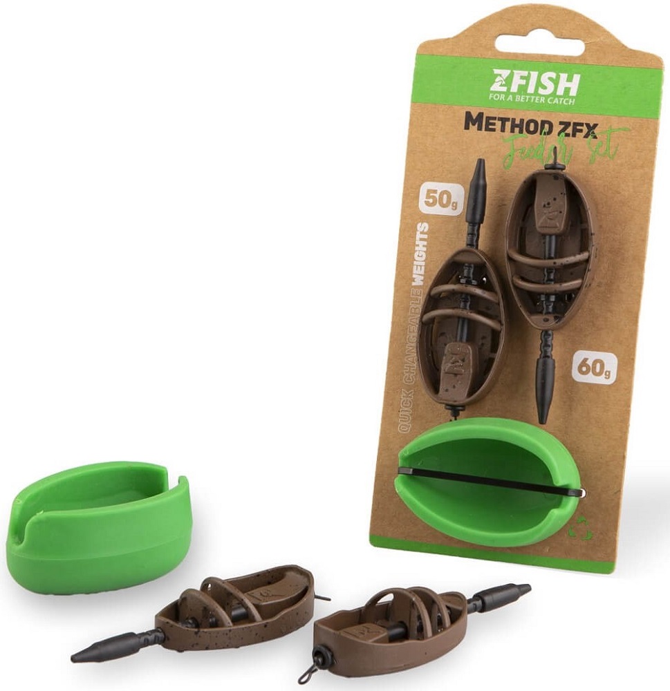 Zfish sada krmítek method feeder set zfx + formička - 50 g a 60 g