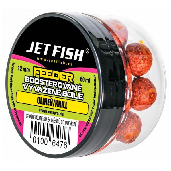 Jet Fish Boosterované Vyvážené Boilie 15 mm 60 ml