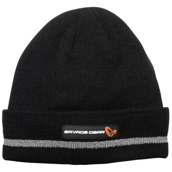 Savage Gear Čepice Refles Beanie One Size Black Reflex