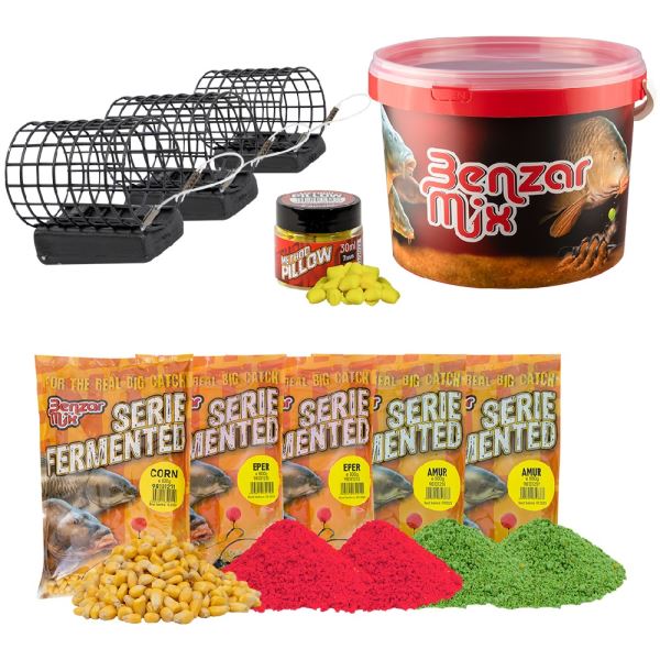 Benzar Mix Set Krmení Pro Kapry A Amury S Kbelíkem