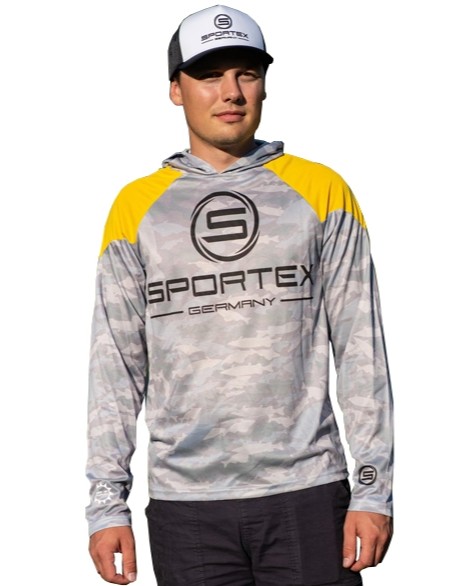 Sportex tričko s dlouhým rukávem dres upf 50 žluto/šedé - xxl