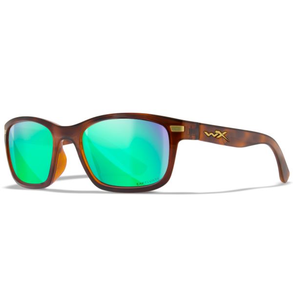 Wiley X Polarizační Brýle Helix Captivate Polarized Green Mirror Amber Gloss Demi